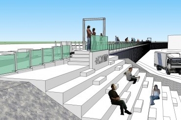 Betonwerk dijkverzwaring kom Breskens